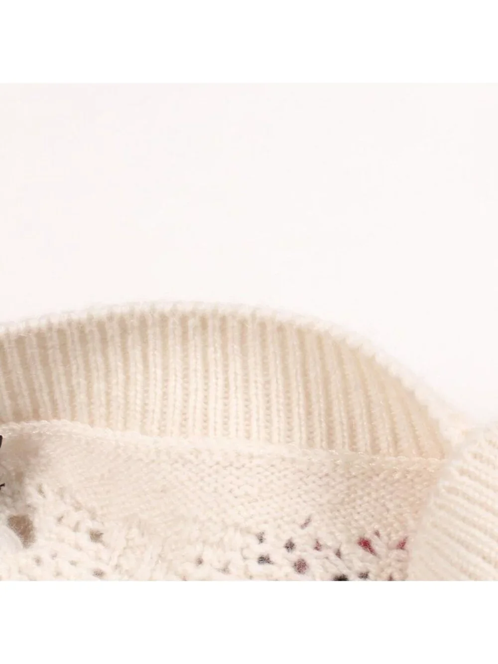 Chanel Knit CC Logo Button Bicolor Cashmere Sweater - Picture 7 of 8